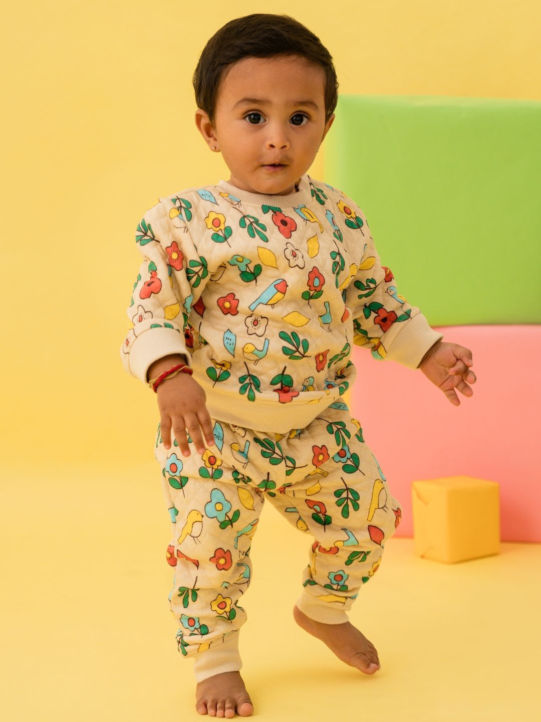 

A Toddler Thing Boys Printed, Cream