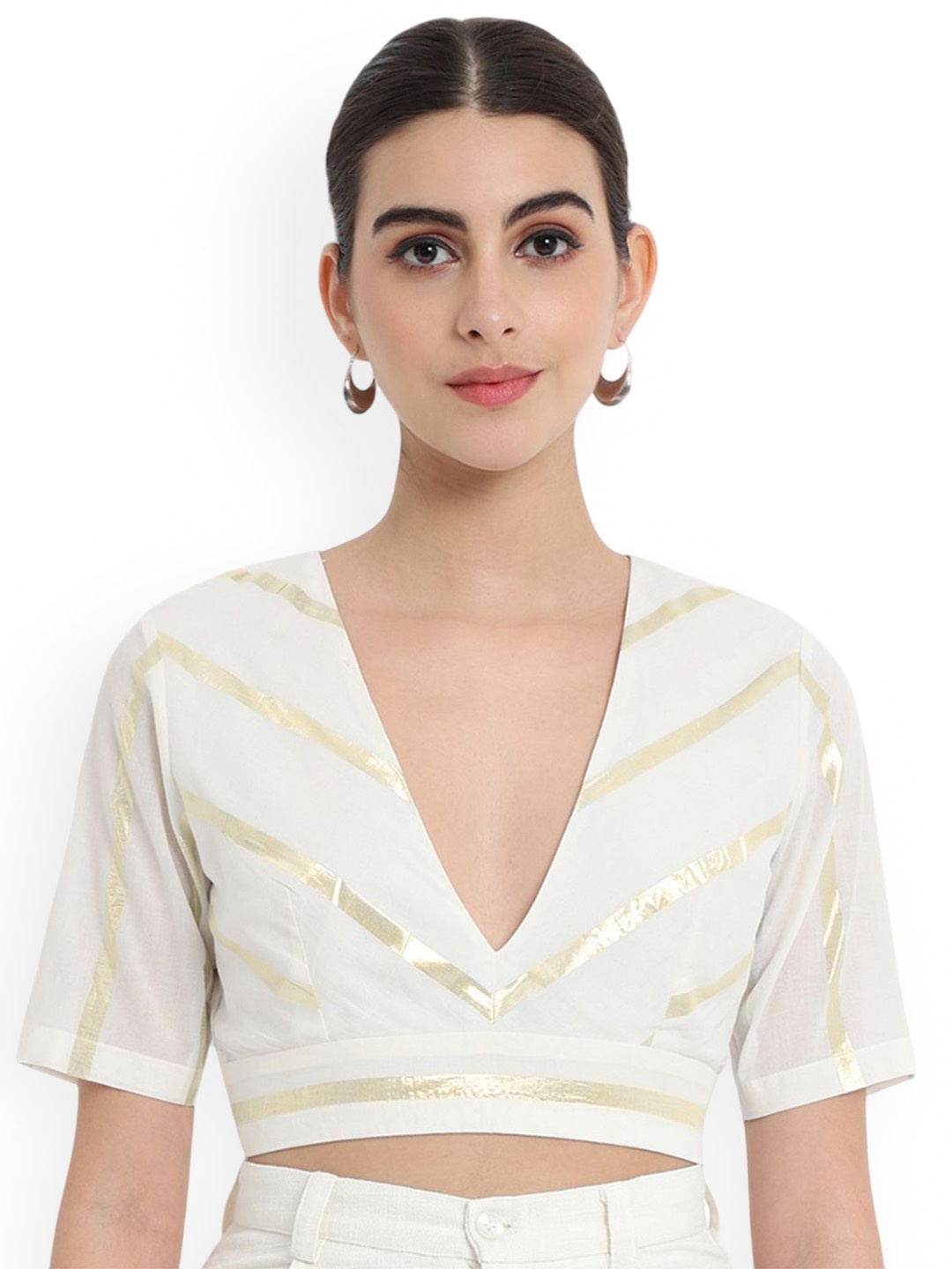 

Thevasa Saree Blouse, Off white