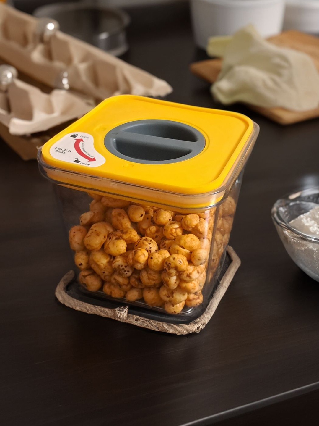 

10club Vacuum Storage Box - Set of 2, Yellow