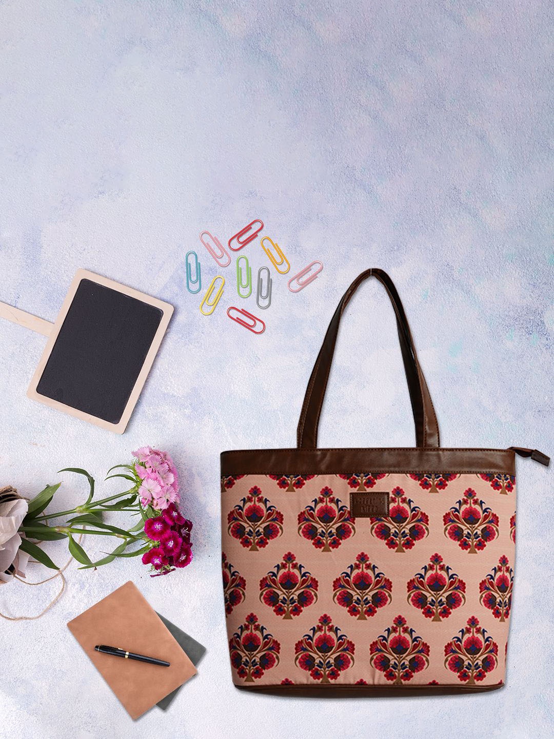 

Happening Hippo Floral Printed Shopper Shoulder Bag, Multi