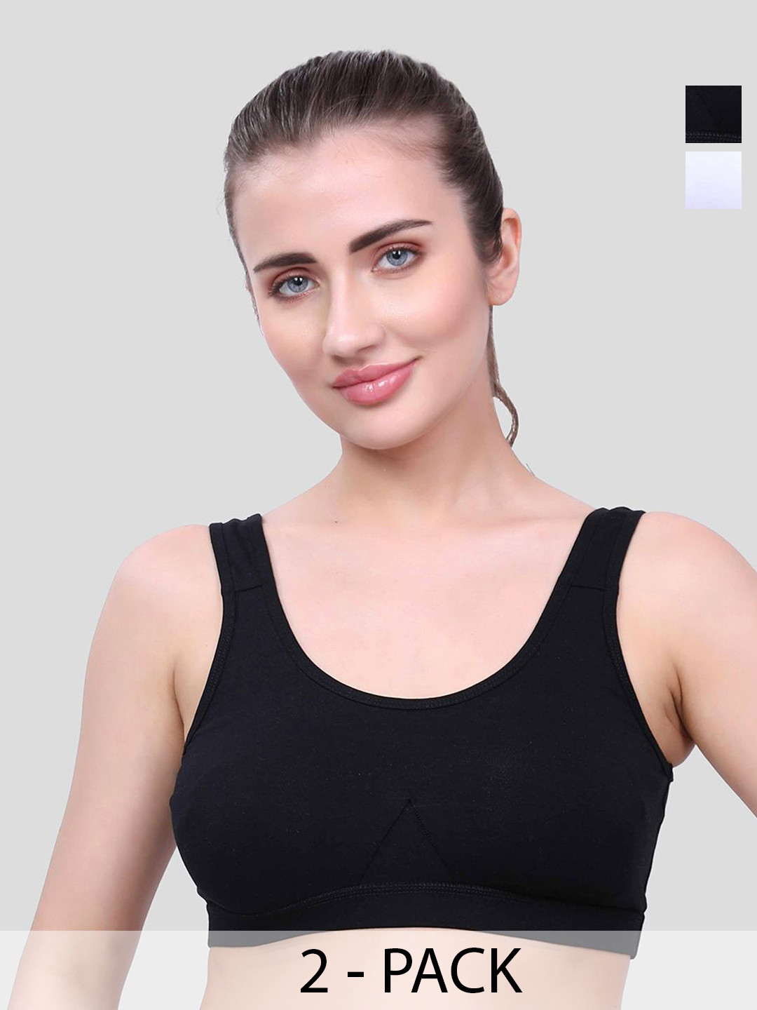 

inner amour Pack Of 2 Full Coverage Bra, Black