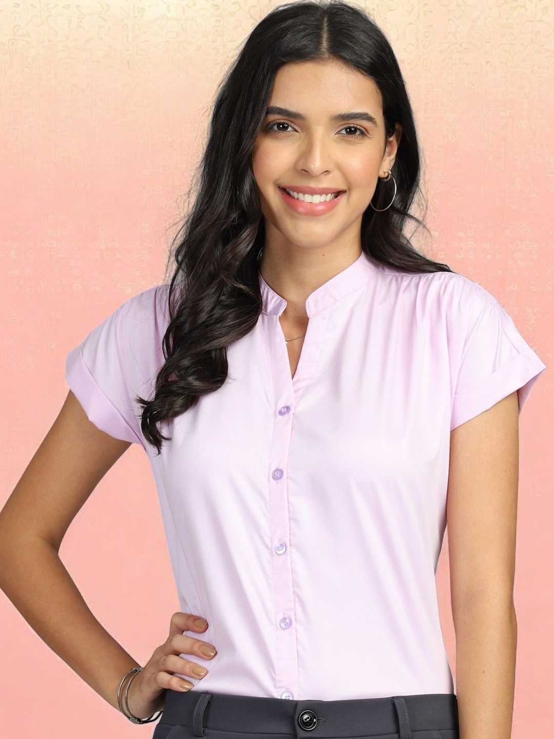 

All About You Formals Women Opaque Formal Shirt, Purple