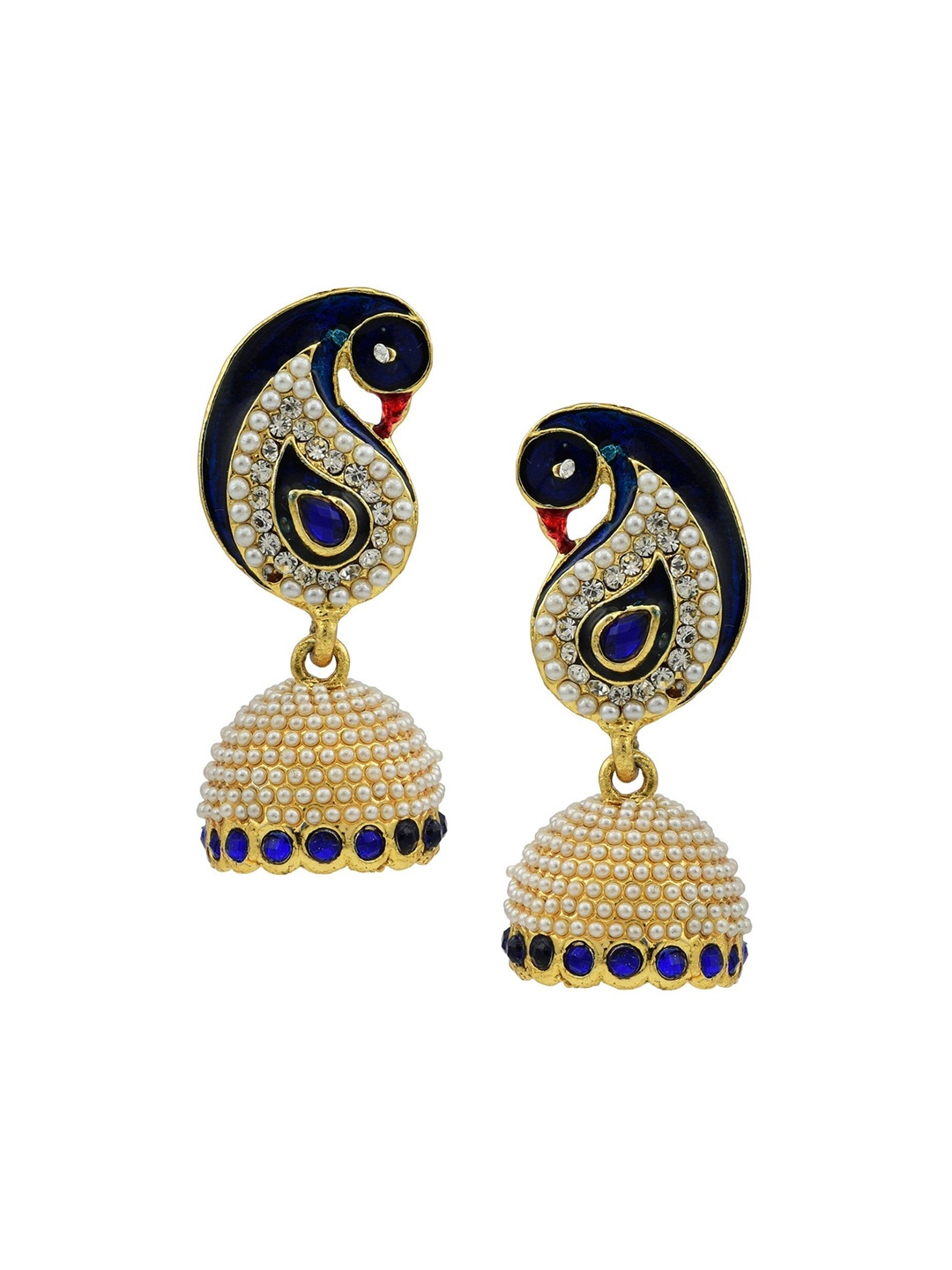 

HIGH TRENDZ Contemporary Jhumkas Earrings, Gold