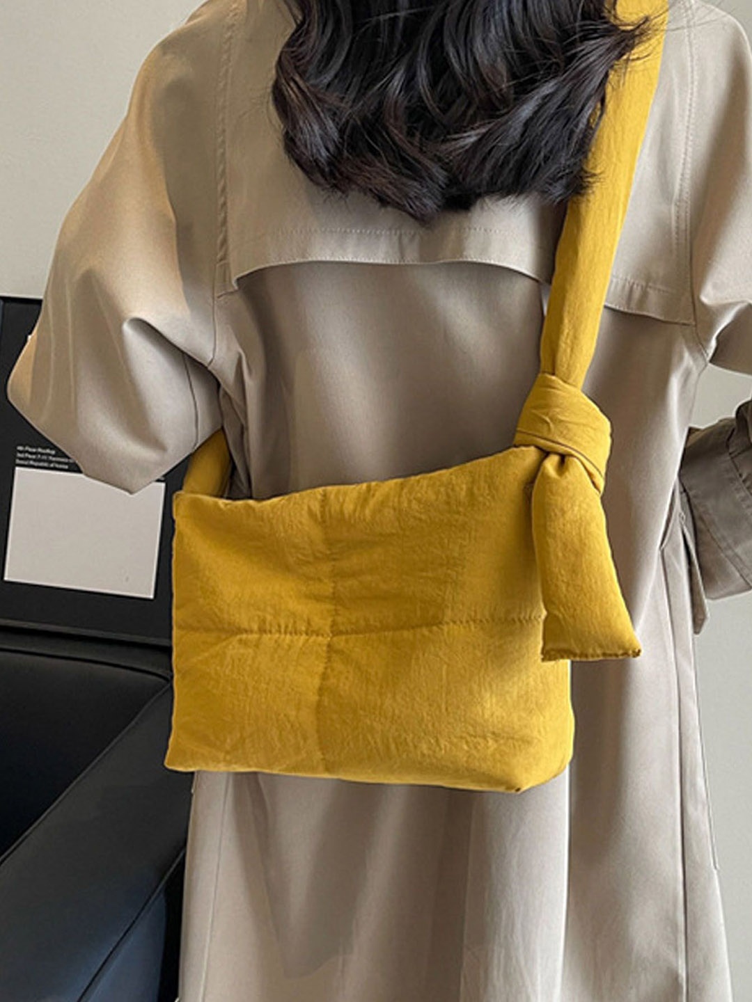 

StyleCast Yellow Structured Side Bag