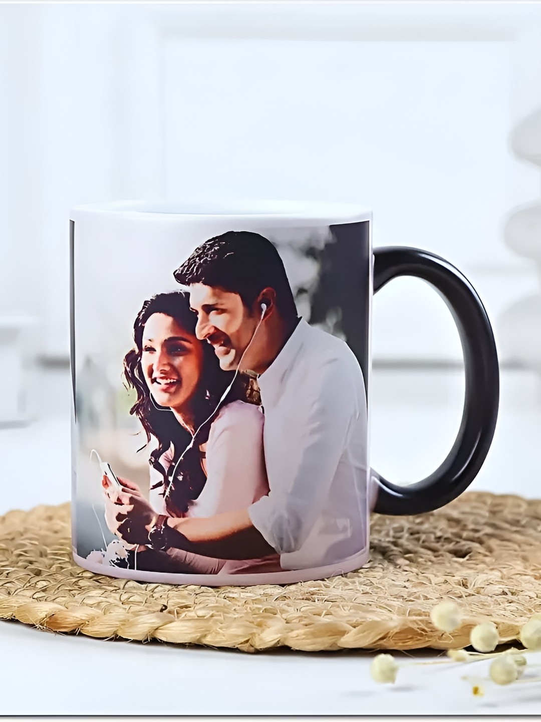 

fnp Multicoloured Printed Ceramic Glossy Mugs Set of Cups and Mugs, Black