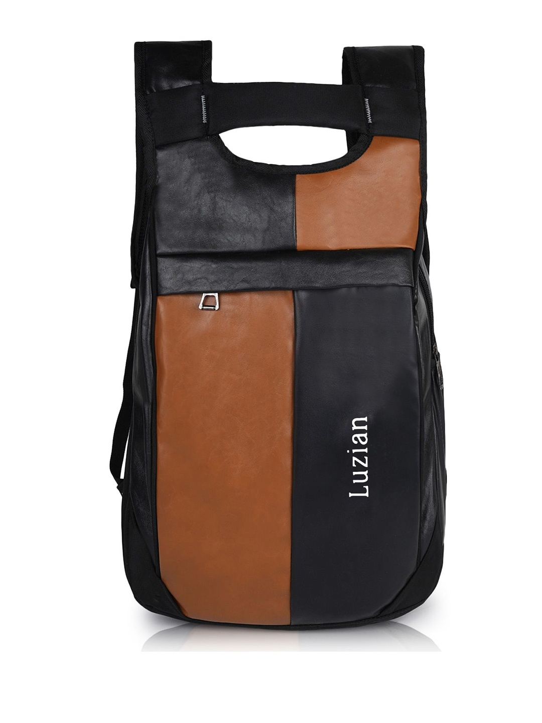 

Luzian Men Colourblocked Padded Backpack, Black