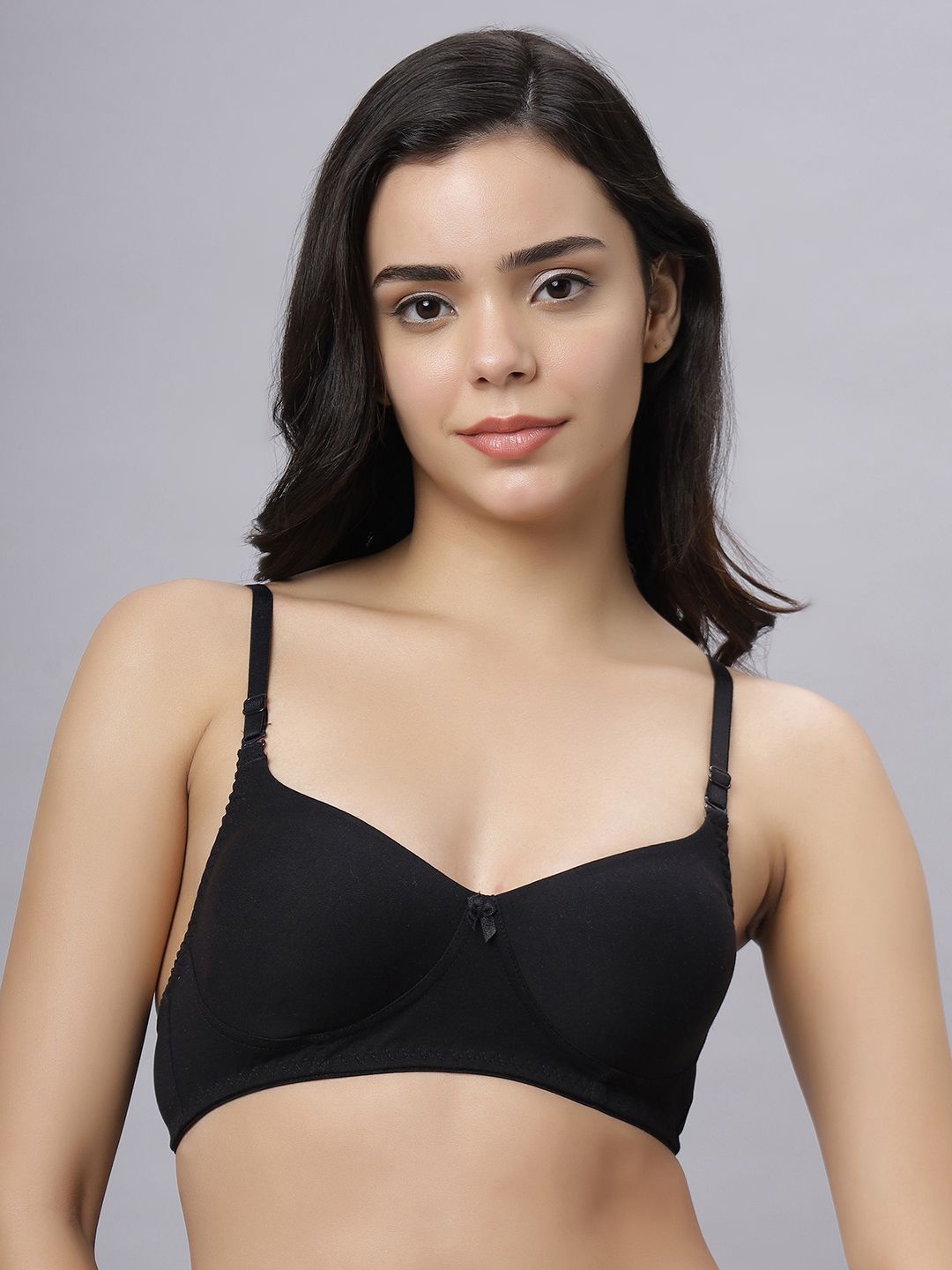 

Anoma Women Full Coverage Non Padded Bra, Black