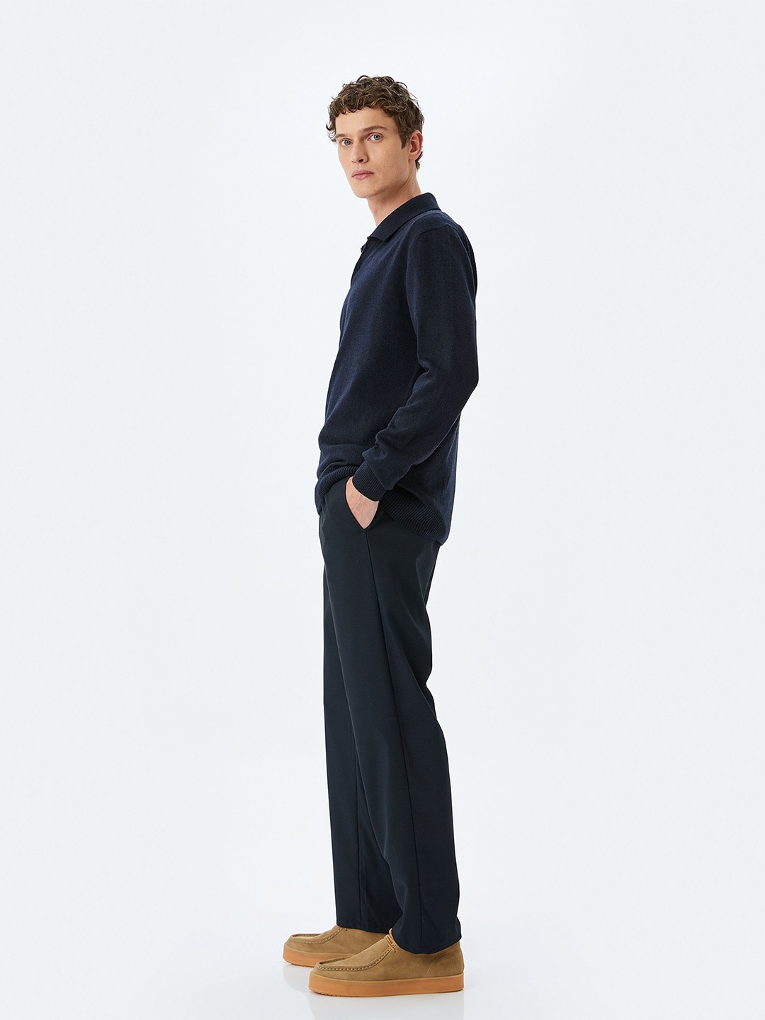 

Koton Men Shirt Collar Pullover, Navy blue