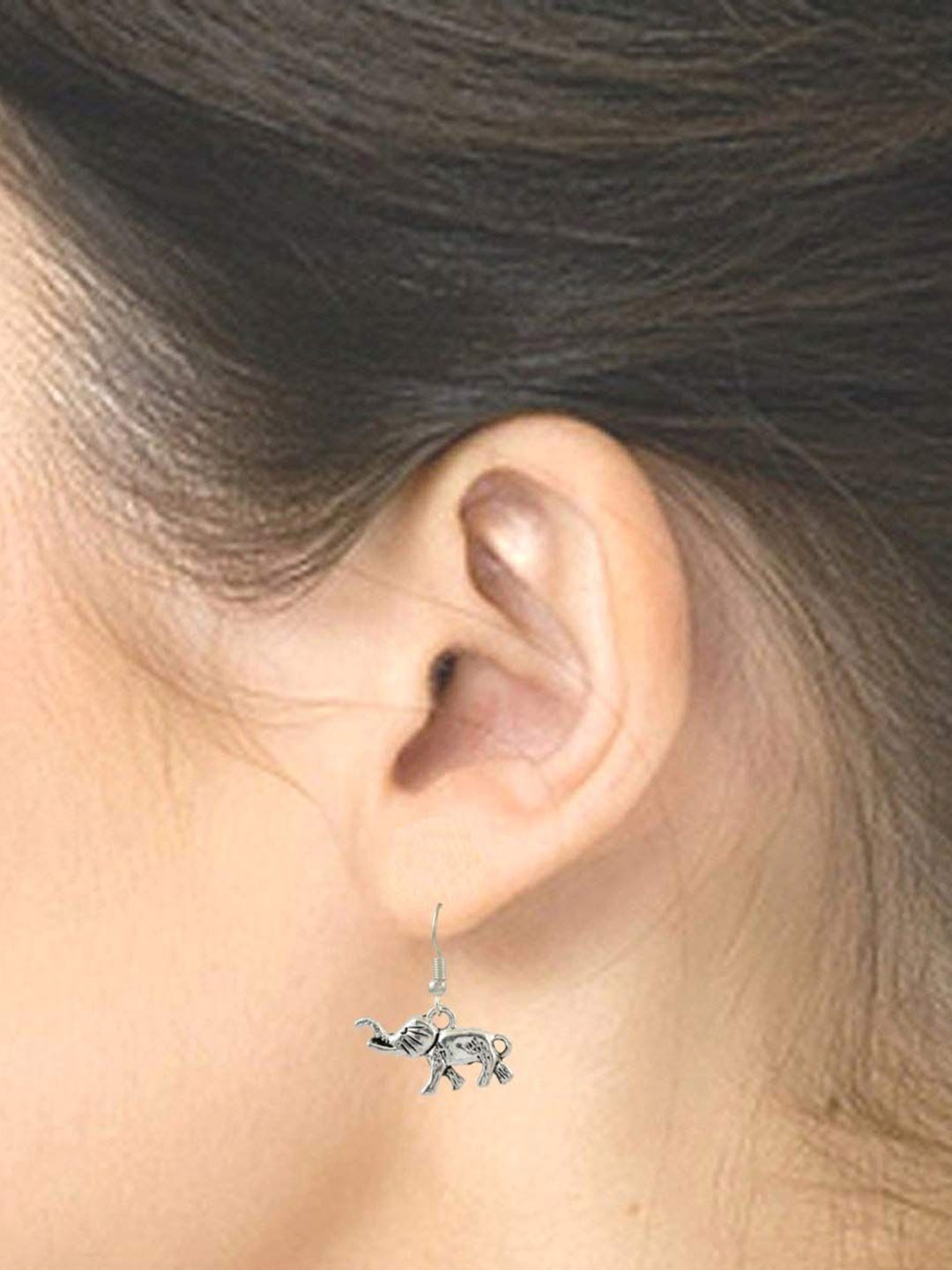 

HIGH TRENDZ Contemporary Drop Earrings, Silver