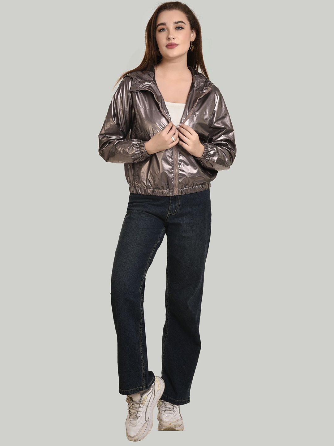 

The Roadster Lifestyle Co Long Sleeve Hooded Tailored Jacket, Gold