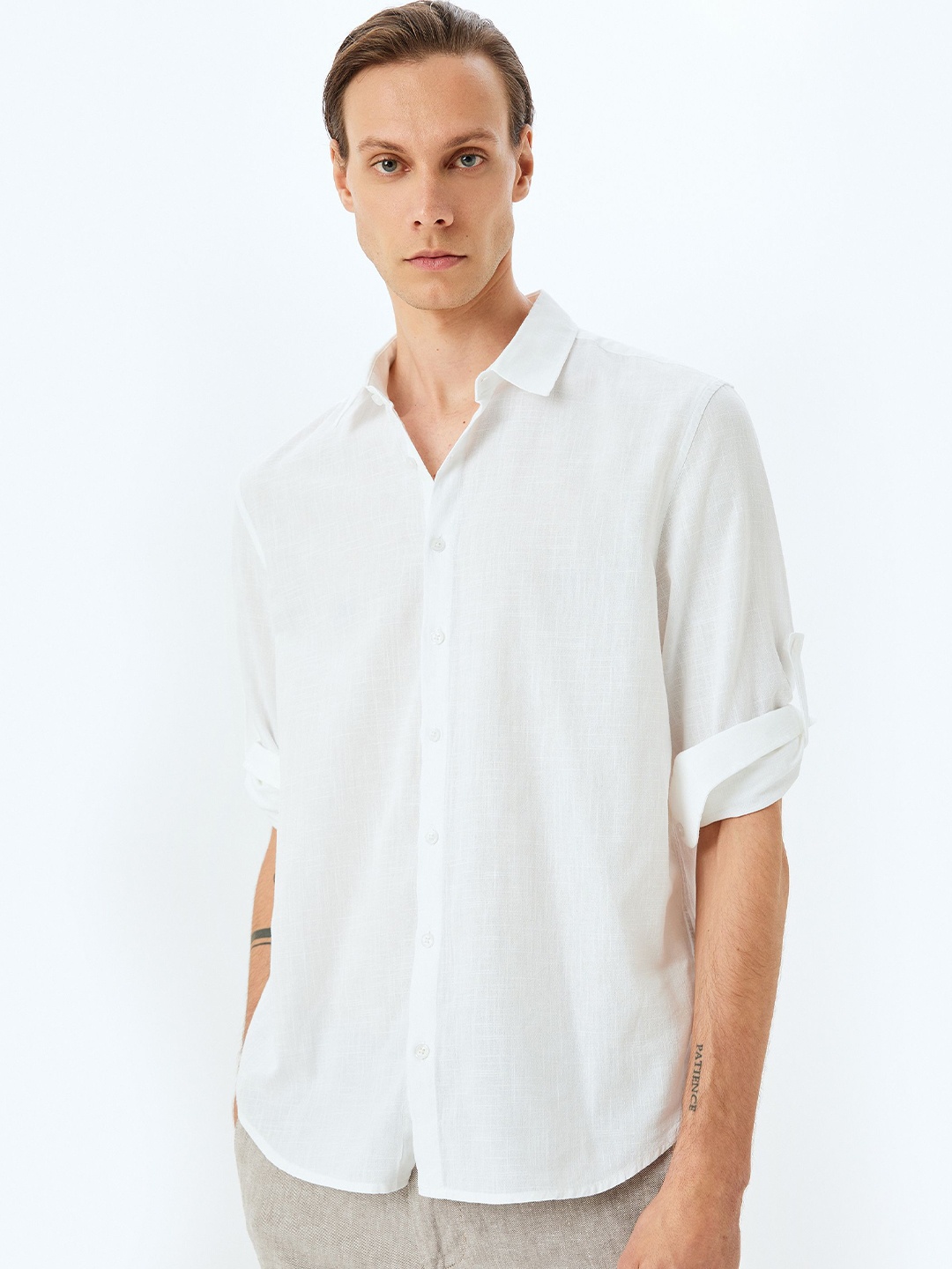 

Koton Men Opaque Casual Shirt, White