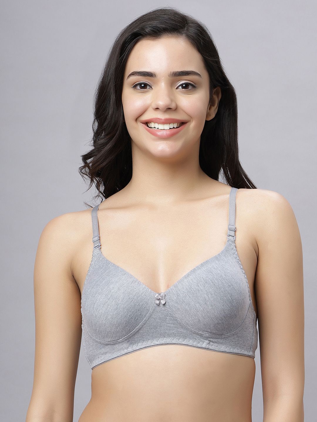 

Anoma Full Coverage Non Padded Cotton T-shirt Bra, Grey