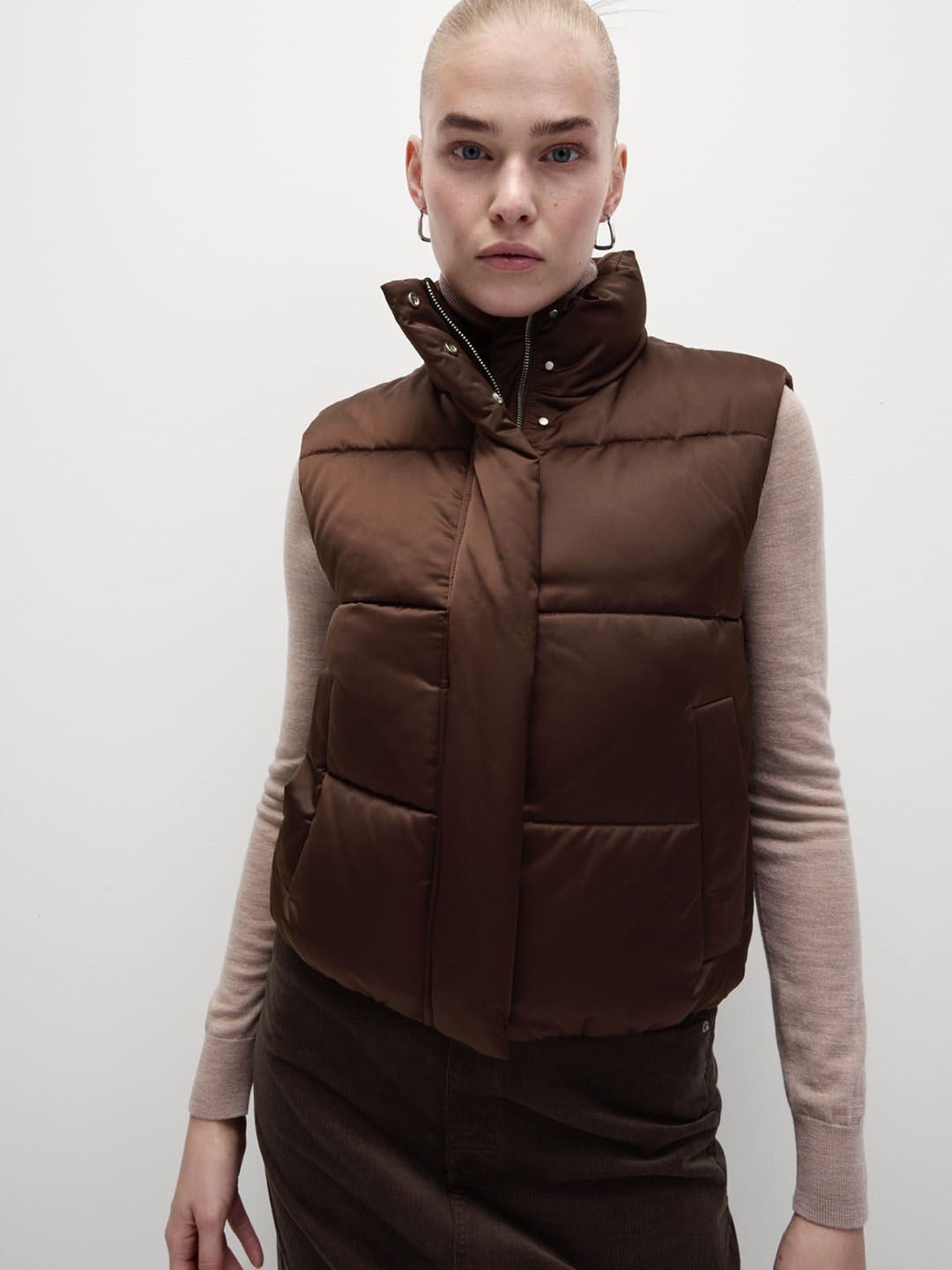 

Marks & Spencer Women Polyester Fashion Jacket, Brown