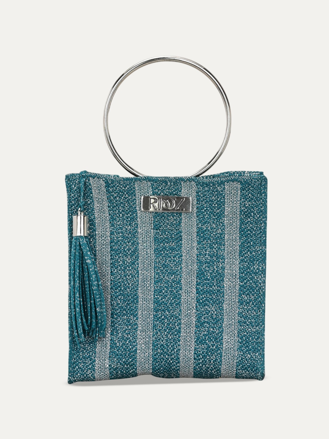 

Rioz Oversized Shopper Tote Bag with Cut Work, Green