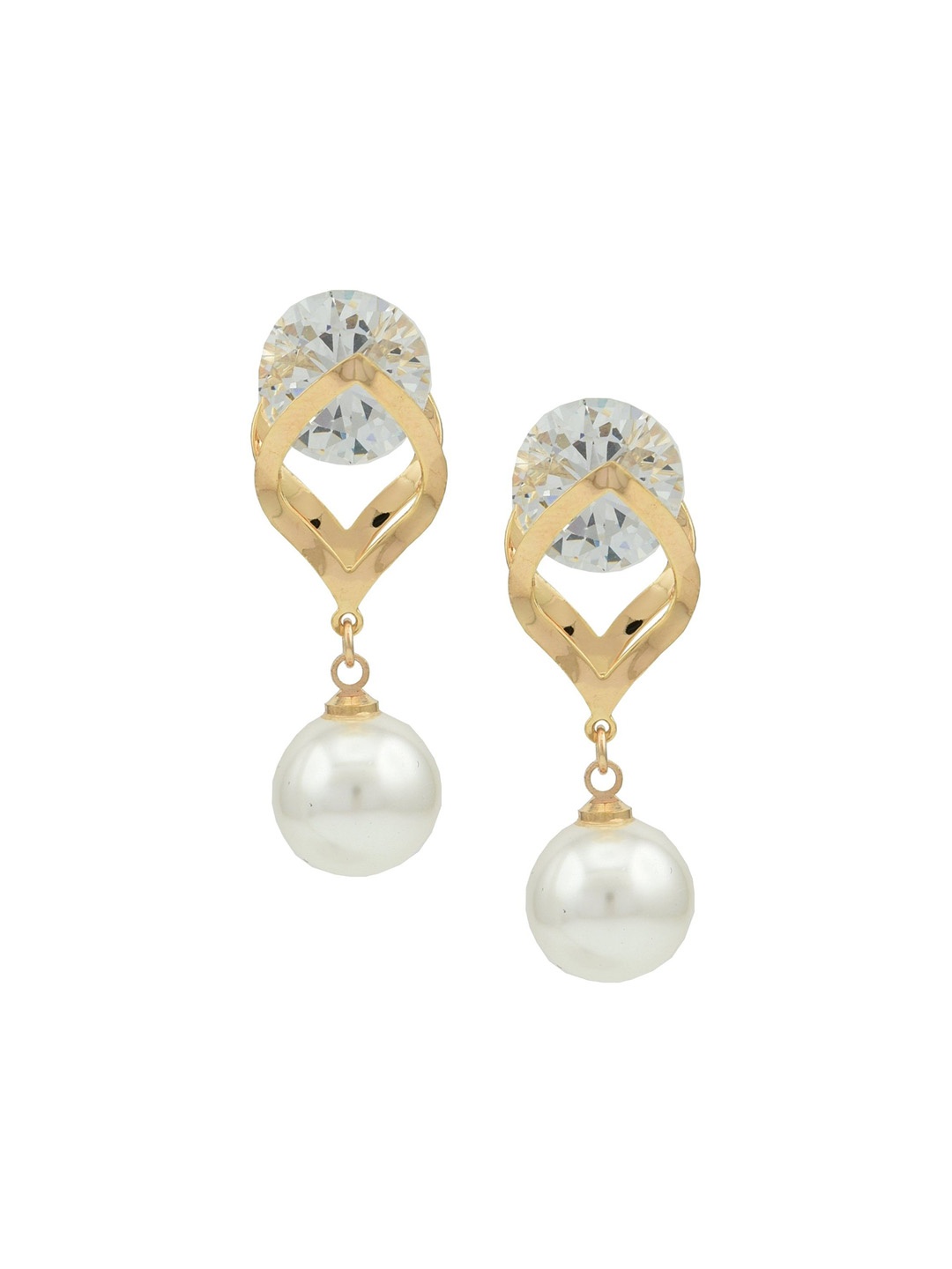 

HIGH TRENDZ Contemporary Drop Earrings, Gold