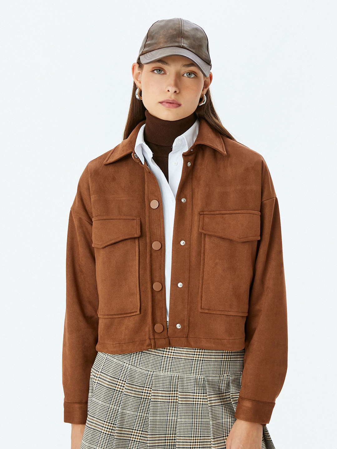 

Koton Women Opaque Casual Shirt, Brown