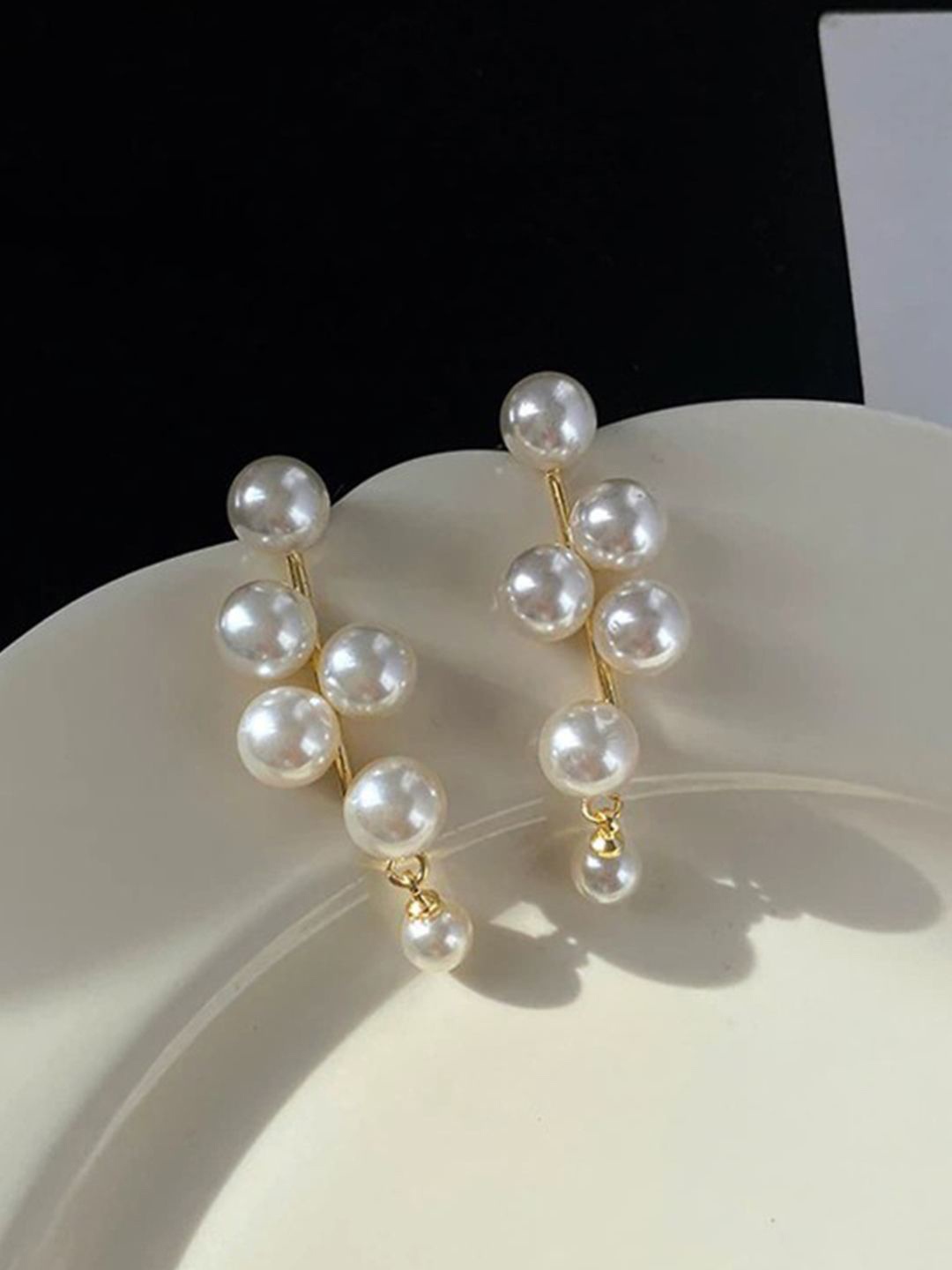 

Infinitecreations Contemporary Drop Earrings, Gold