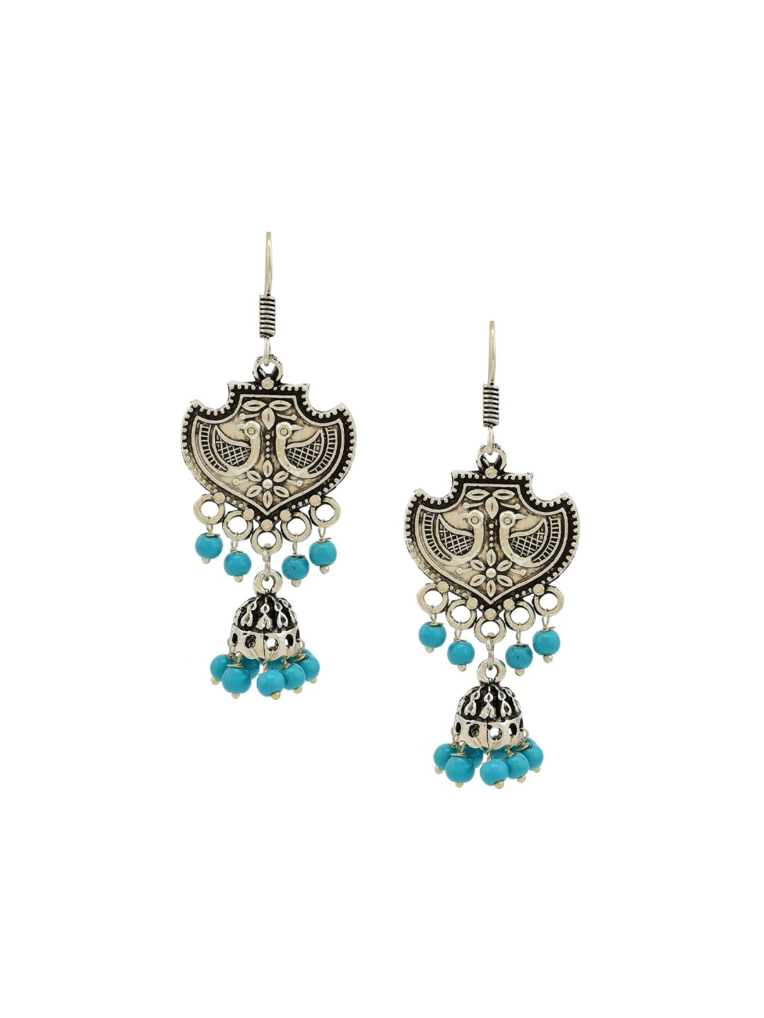 

HIGH TRENDZ Contemporary Jhumkas Earrings, Blue