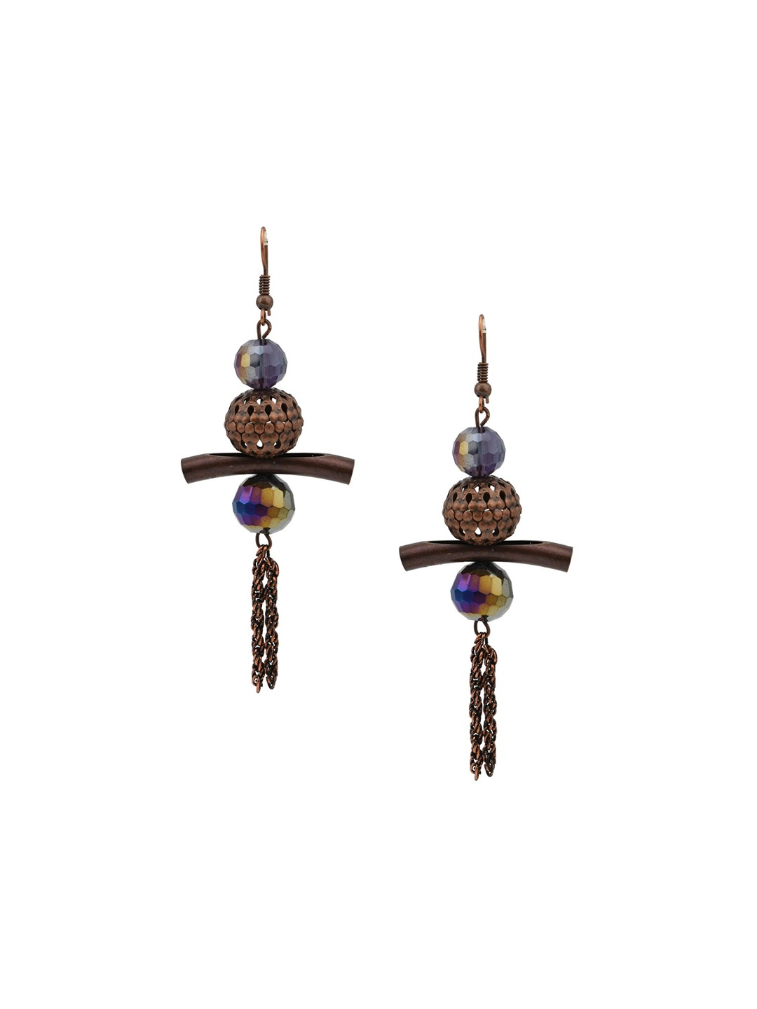 

HIGH TRENDZ Contemporary Drop Earrings, Metallic