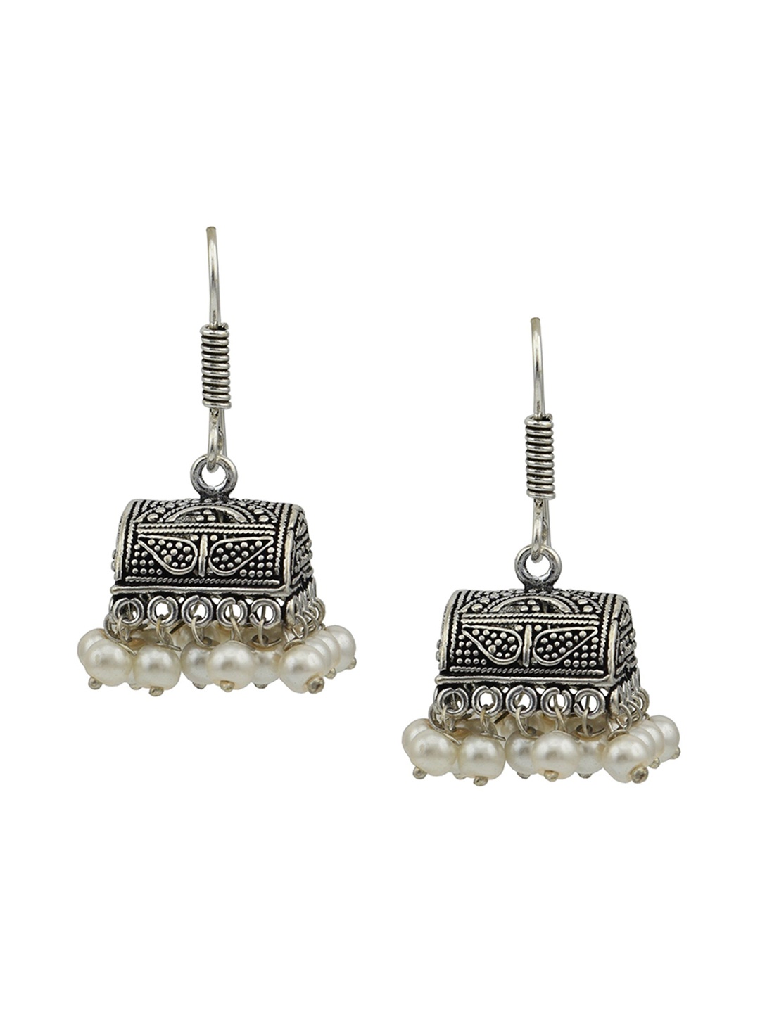 

HIGH TRENDZ Contemporary Jhumkas Earrings, Metallic