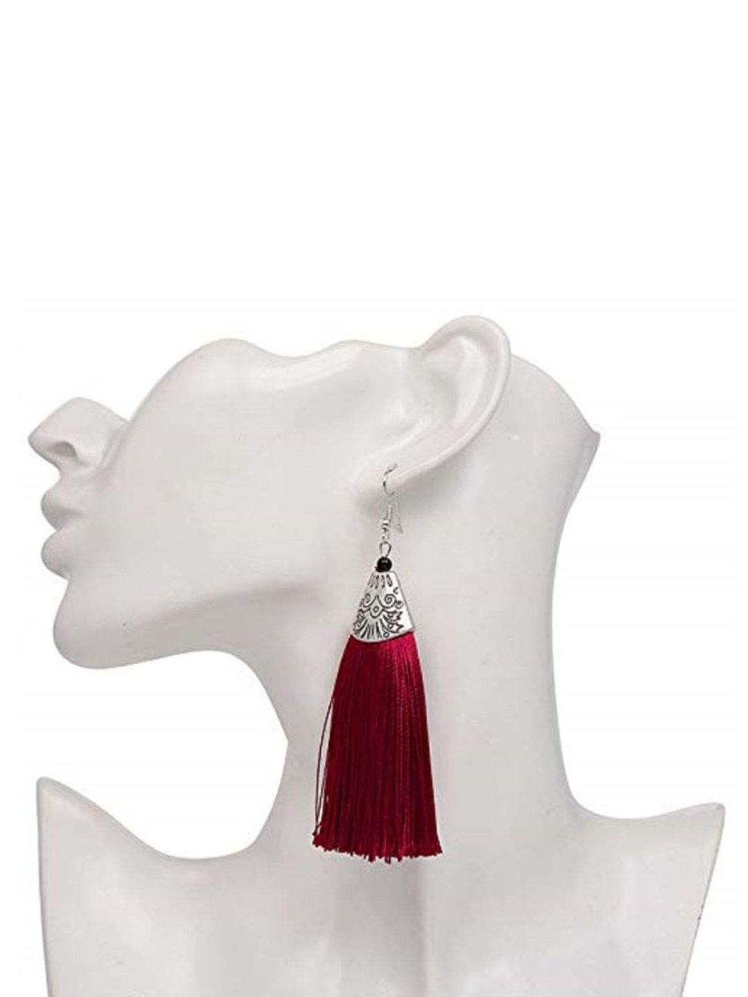 

HIGH TRENDZ Contemporary Drop Earrings, Maroon