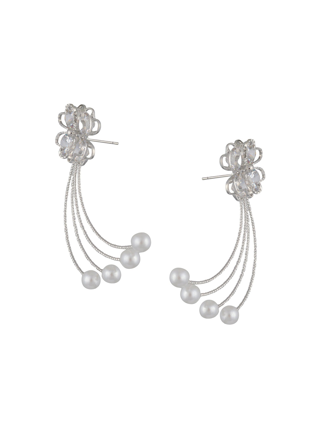 

HIGH TRENDZ Contemporary Ear Cuff Earrings, Silver