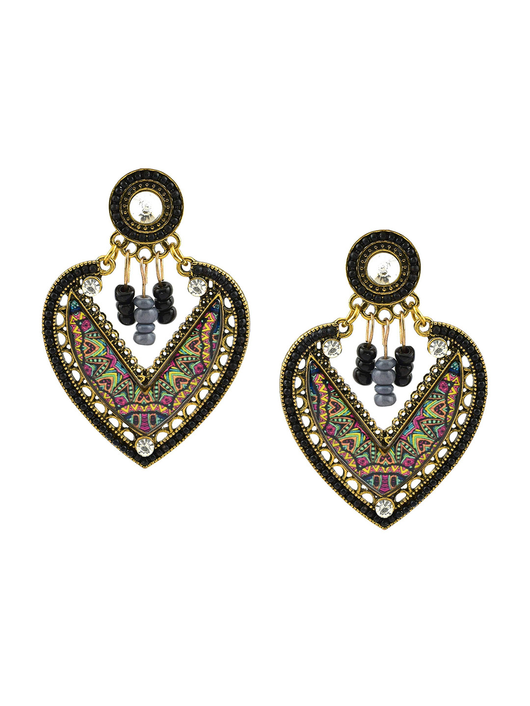 

HIGH TRENDZ Contemporary Drop Earrings, Gold