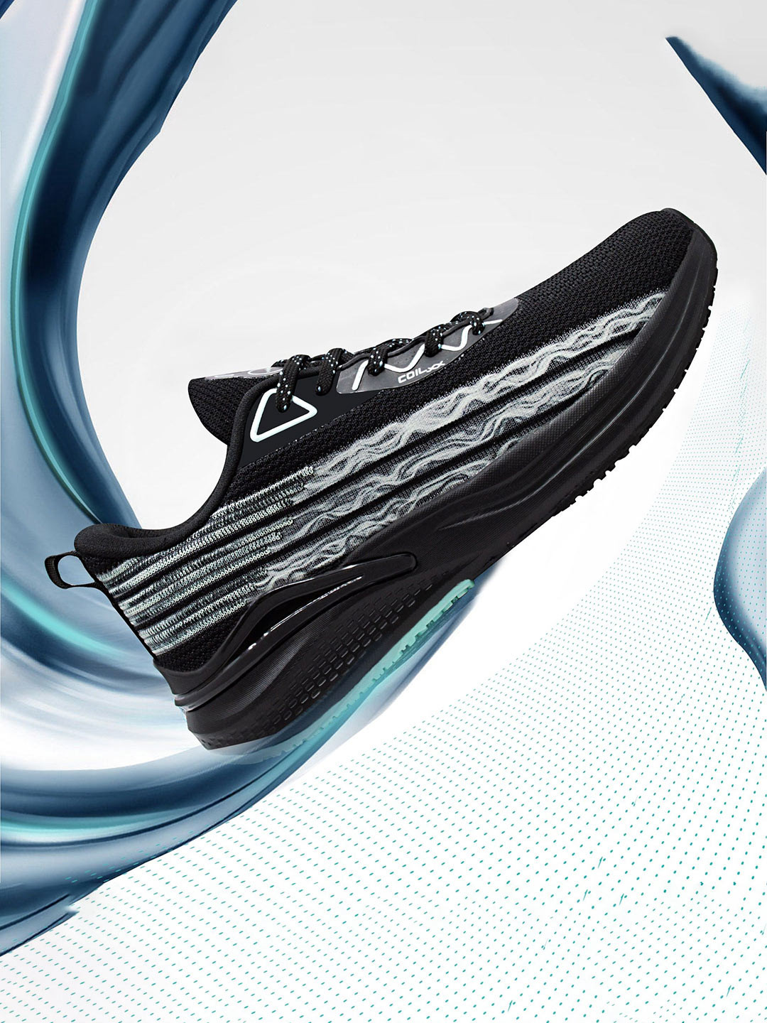 

Columbus Men Mesh Running Non-Marking Shoes, Black