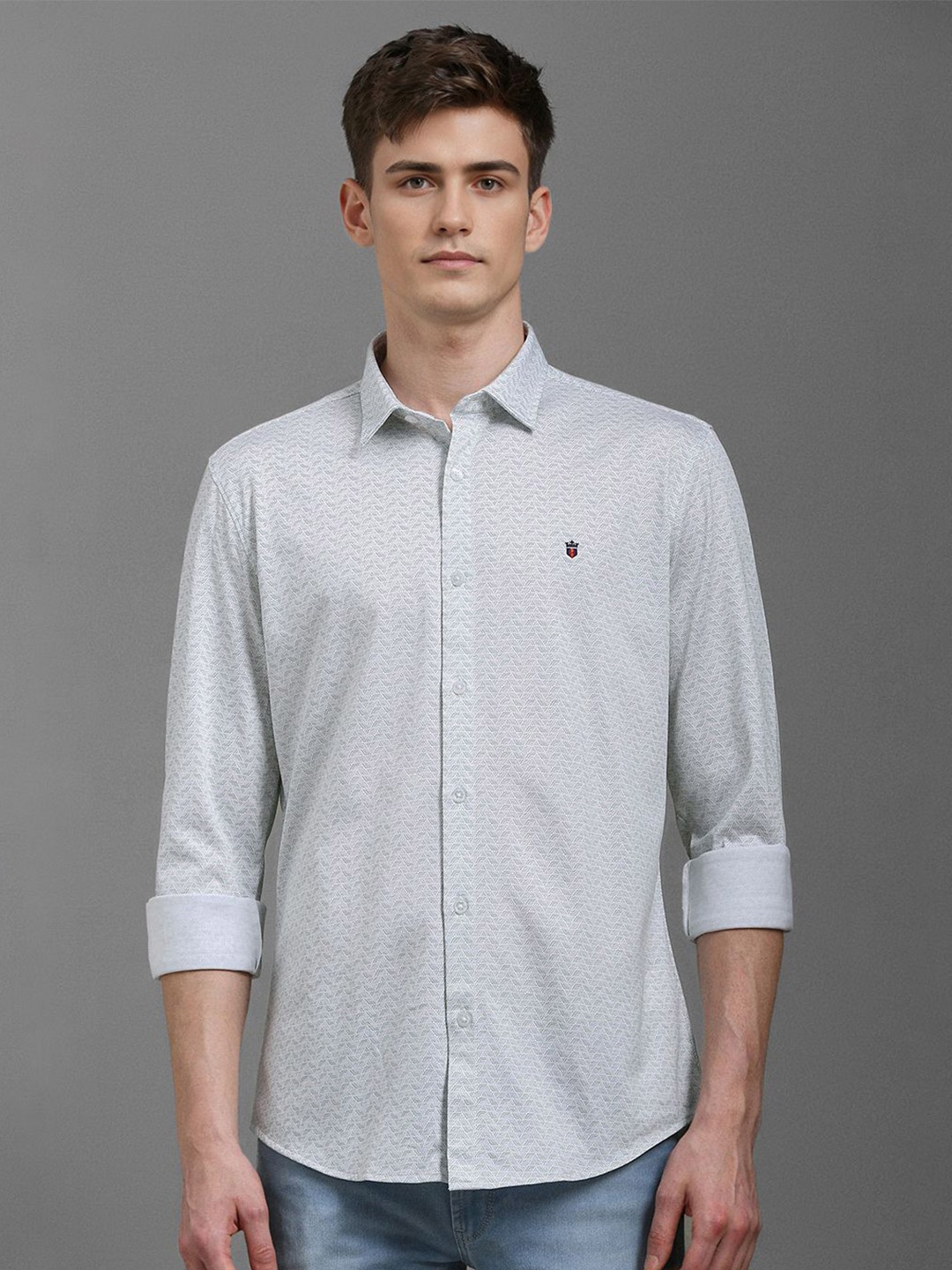 

Louis Philippe Sport Men Smart Opaque Printed Casual Shirt, Grey