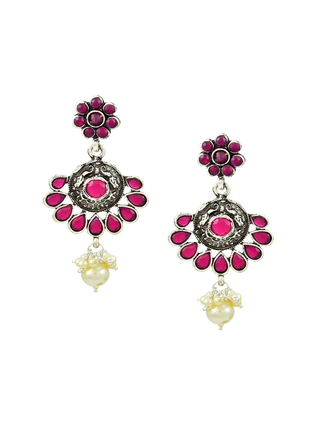 

HIGH TRENDZ Contemporary Drop Earrings, Pink