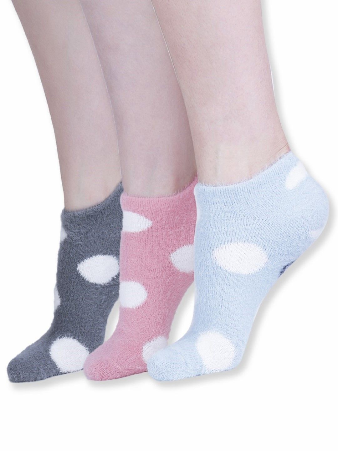 

Dollar Women Pack Of 3 Patterned Ankle Length Socks, Grey