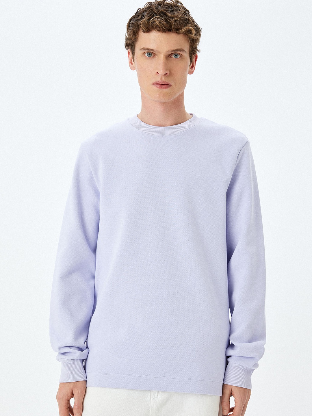 

Koton Men Pullover Sweatshirt, Purple