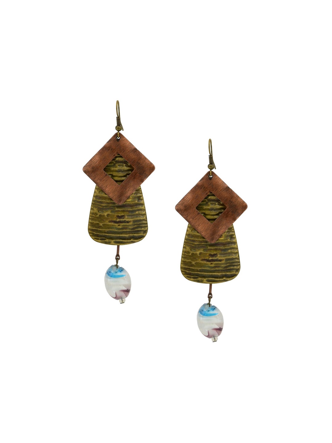 

HIGH TRENDZ Contemporary Drop Earrings, Metallic
