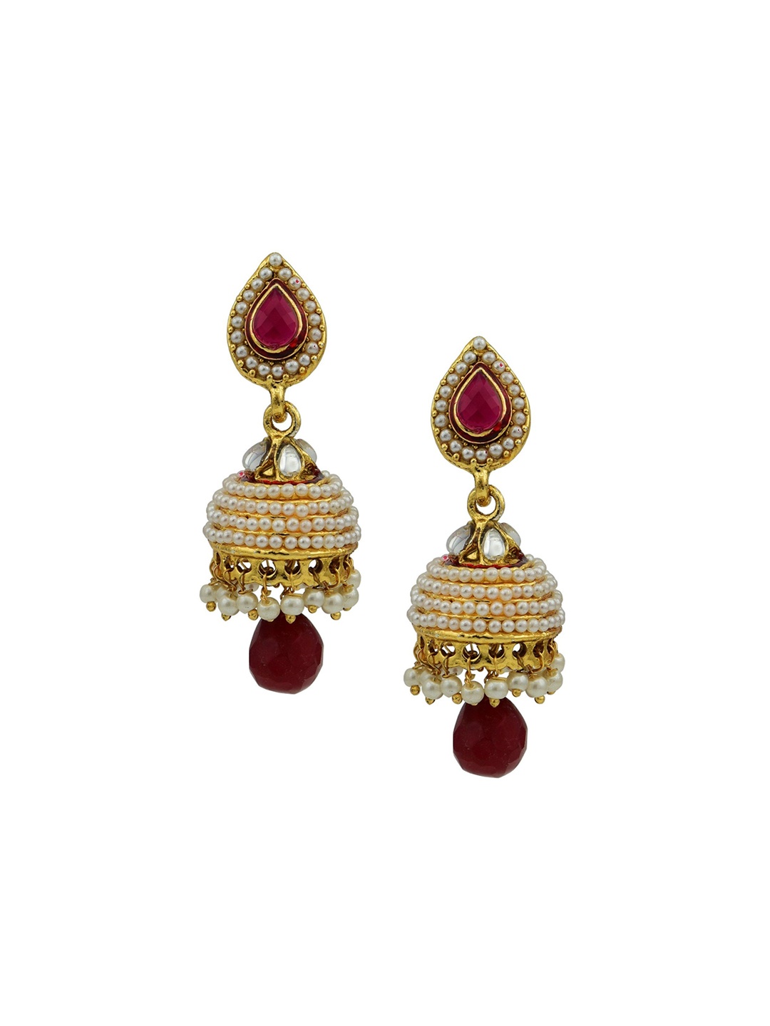 

HIGH TRENDZ Contemporary Jhumkas Earrings, Gold