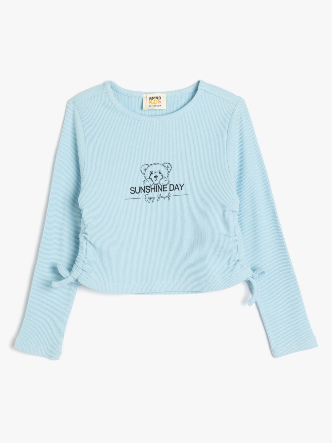 

Koton Girls Typography T-shirt, Blue