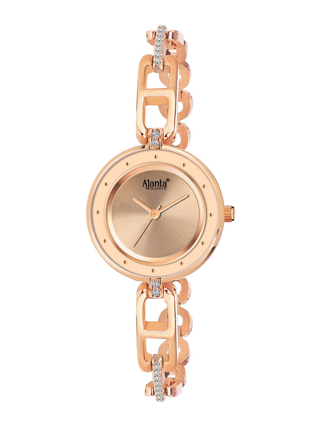 

Ajanta Quartz Women Brass Dial & Bracelet Style Straps Analogue Watch AWC120ESL -03, Rose gold