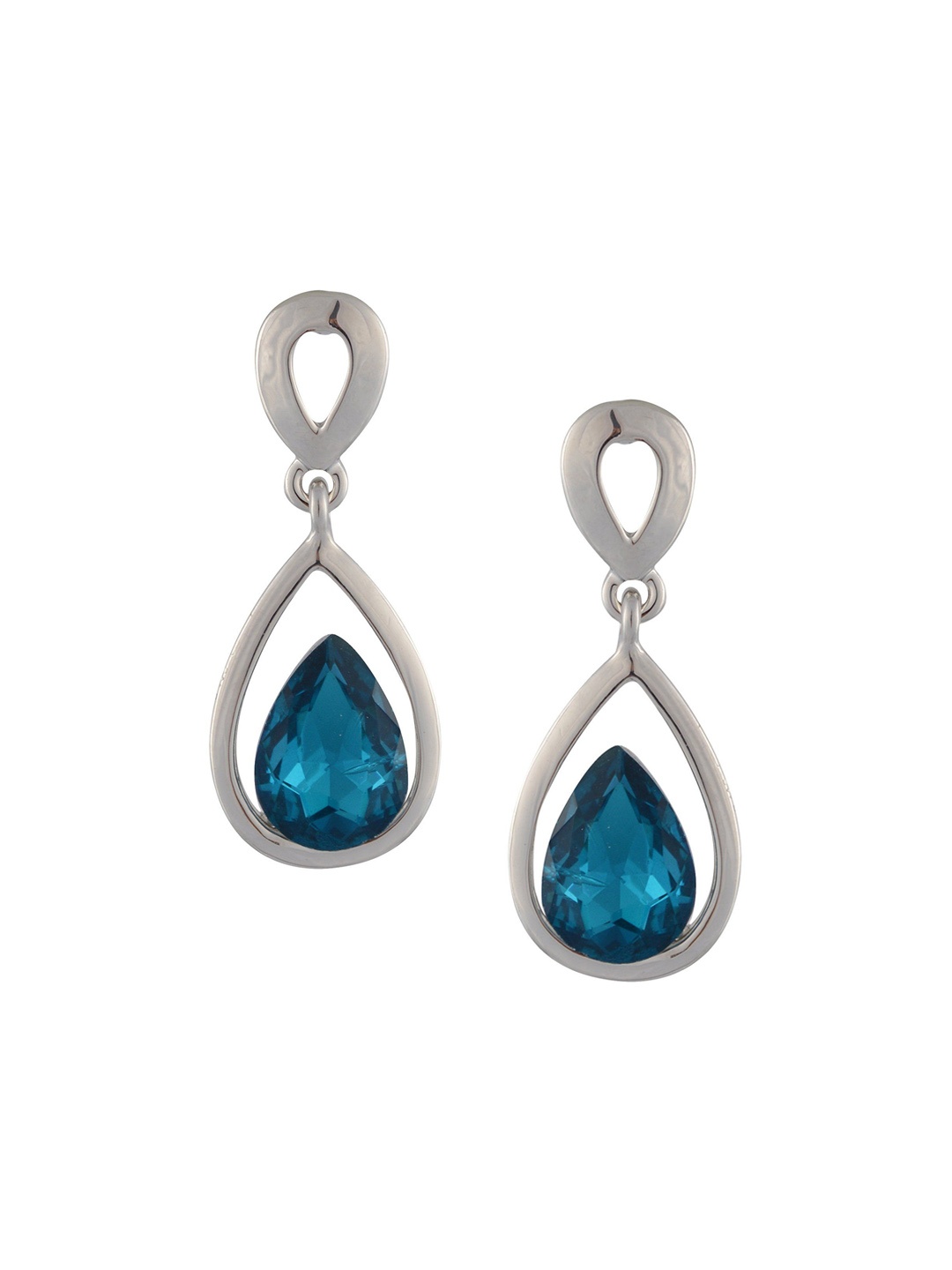 

HIGH TRENDZ Contemporary Drop Earrings, Silver