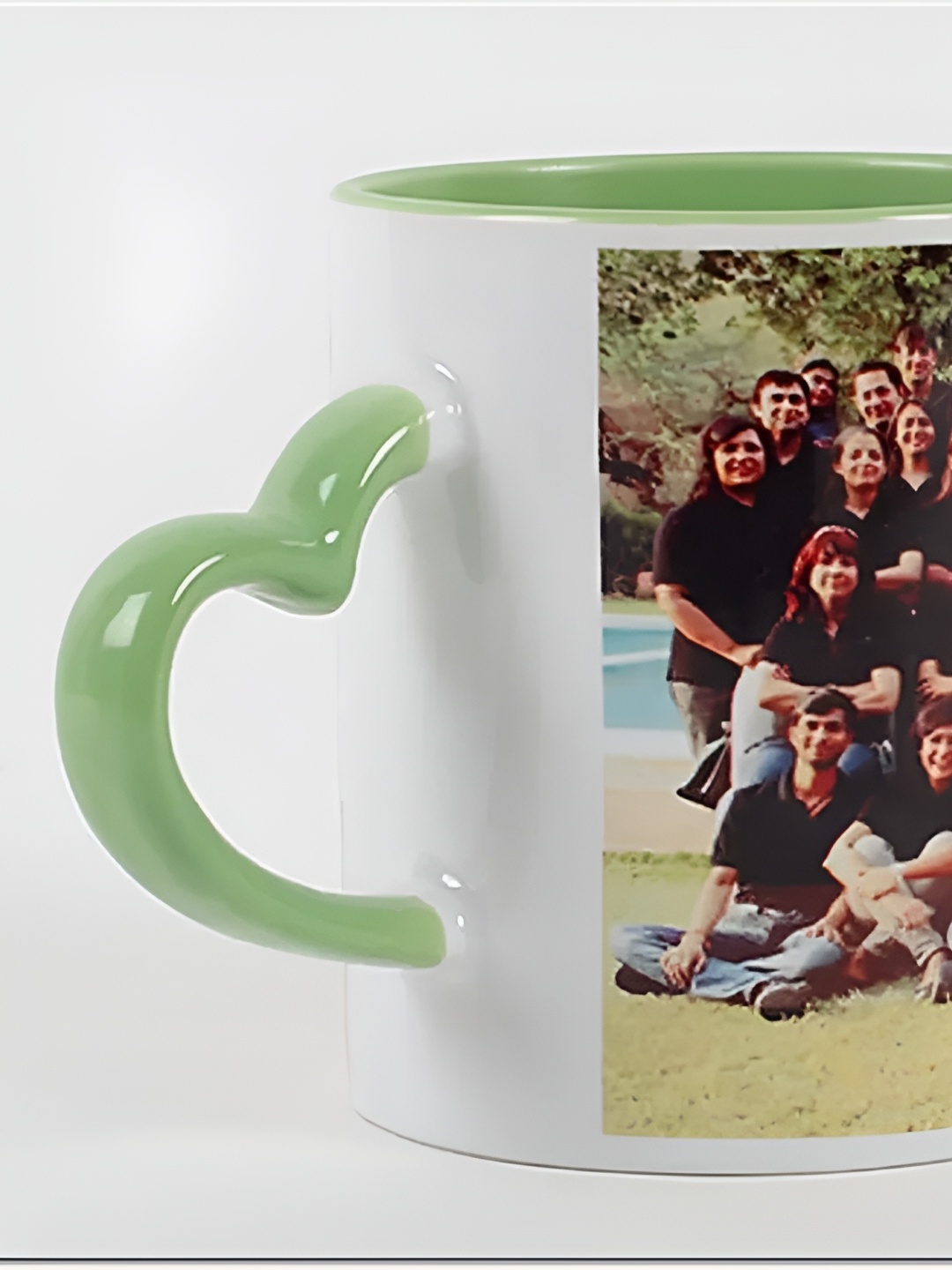 

fnp Green & White Printed Ceramic Glossy Mugs Set of Cups and Mugs