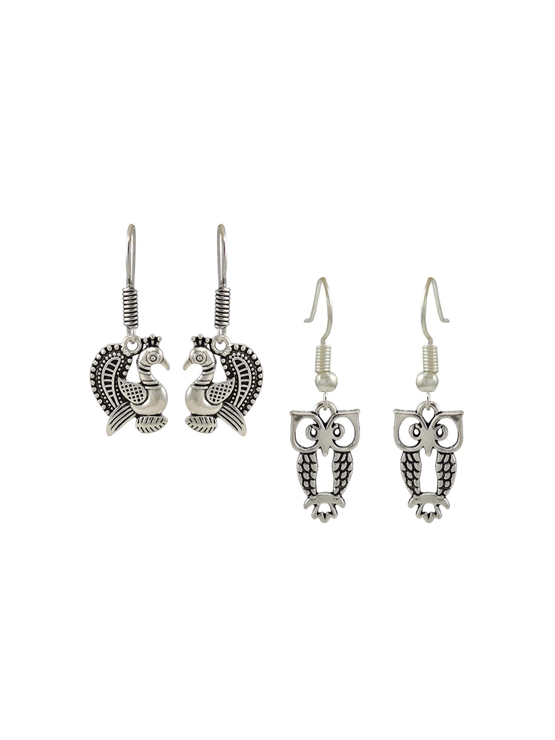 

HIGH TRENDZ Contemporary Drop Earrings, Silver