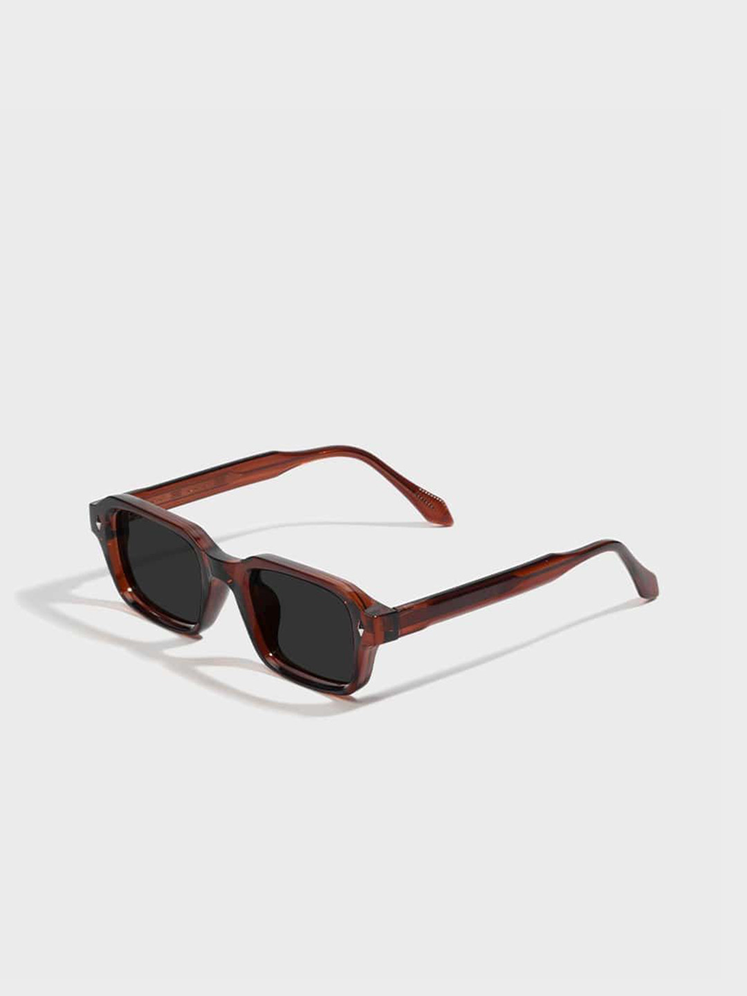 

SAM & MARSHALL Unisex Rectangle Sunglasses with UV Protected Lens, Brown