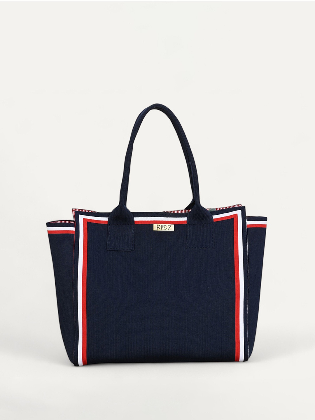 

Rioz Oversized Structured Handheld Bag, Navy blue