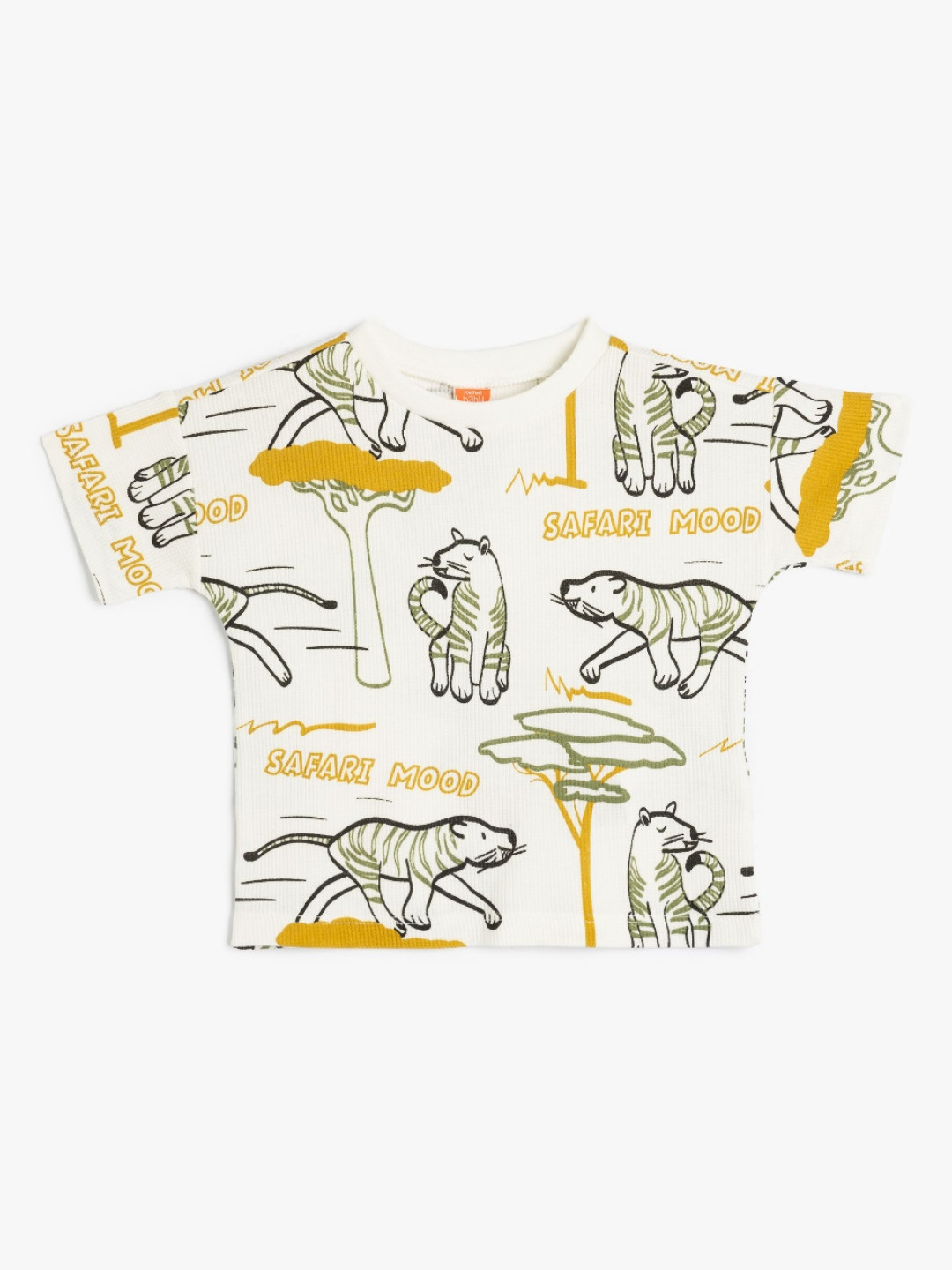 

Koton Boys Biker Printed Applique T-shirt, Beige