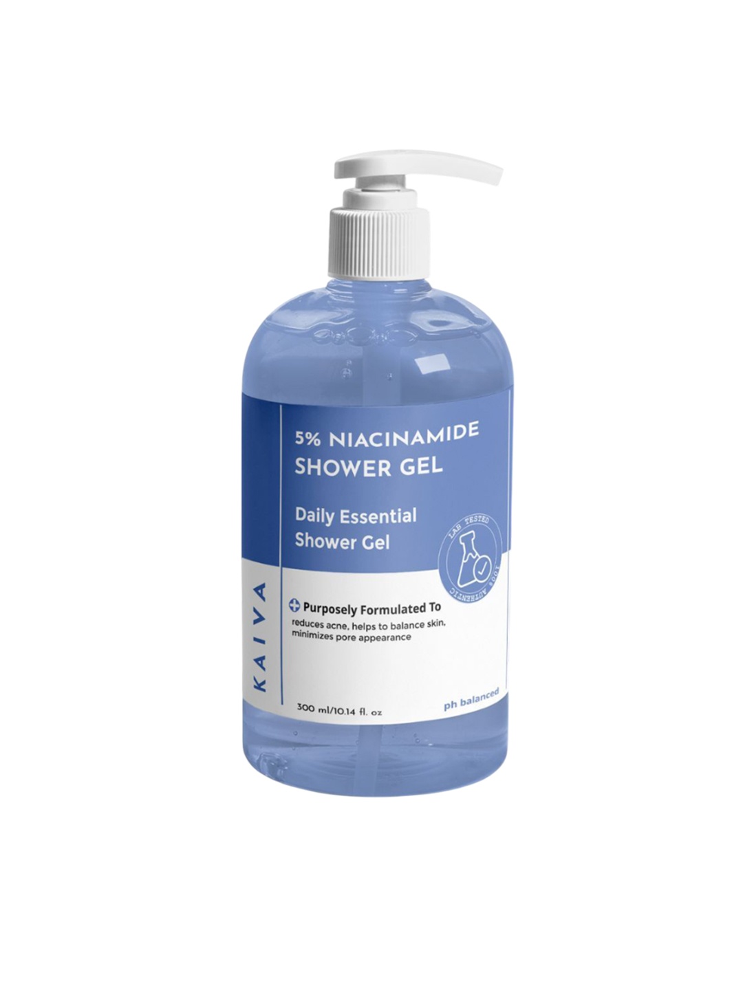 

KAIVA 5% Niacinamide Shower Gel With Green Tree Extract For Acne Defense - 300 ml, Blue