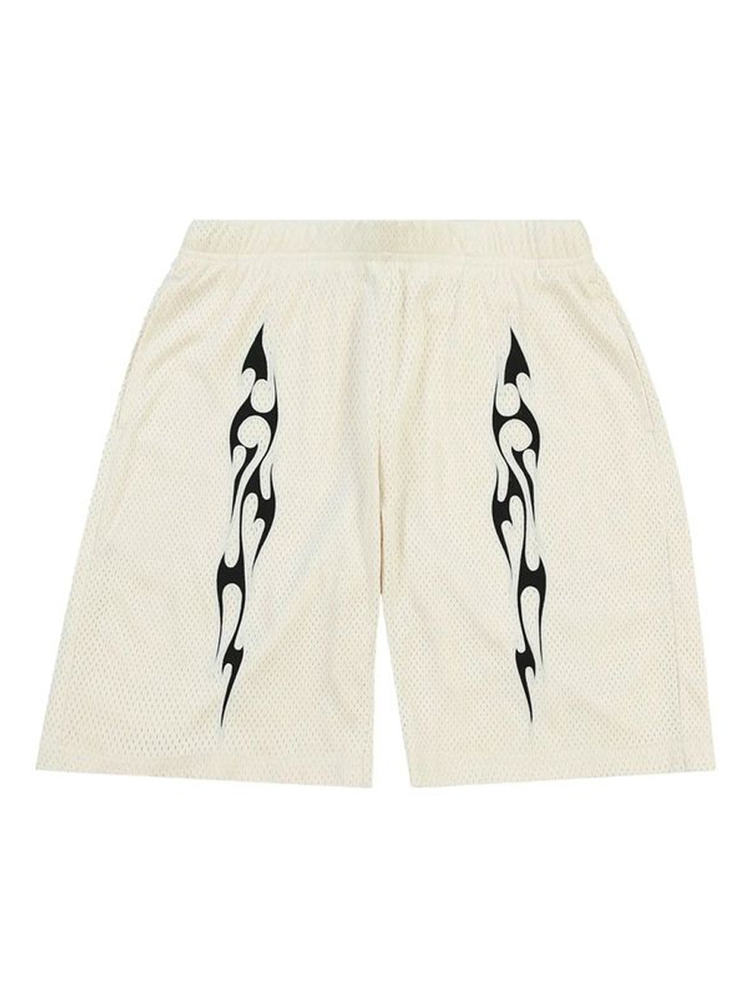 

Pleasures Men Flame Mesh Shorts, Beige