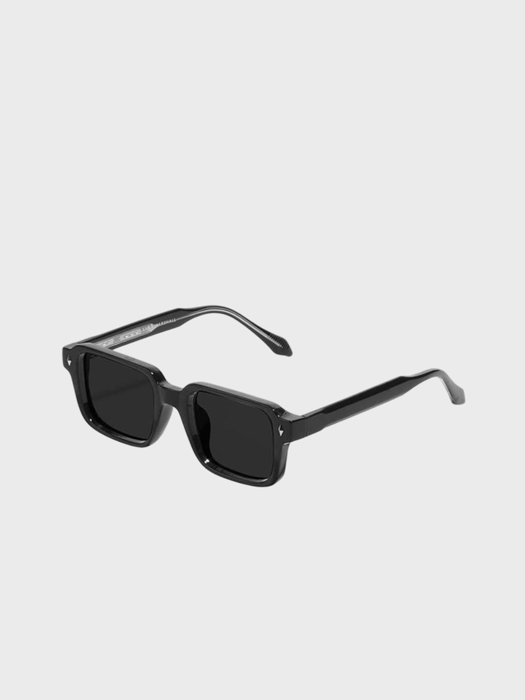 

SAM & MARSHALL Unisex Rectangle Sunglasses with UV Protected Lens, Black