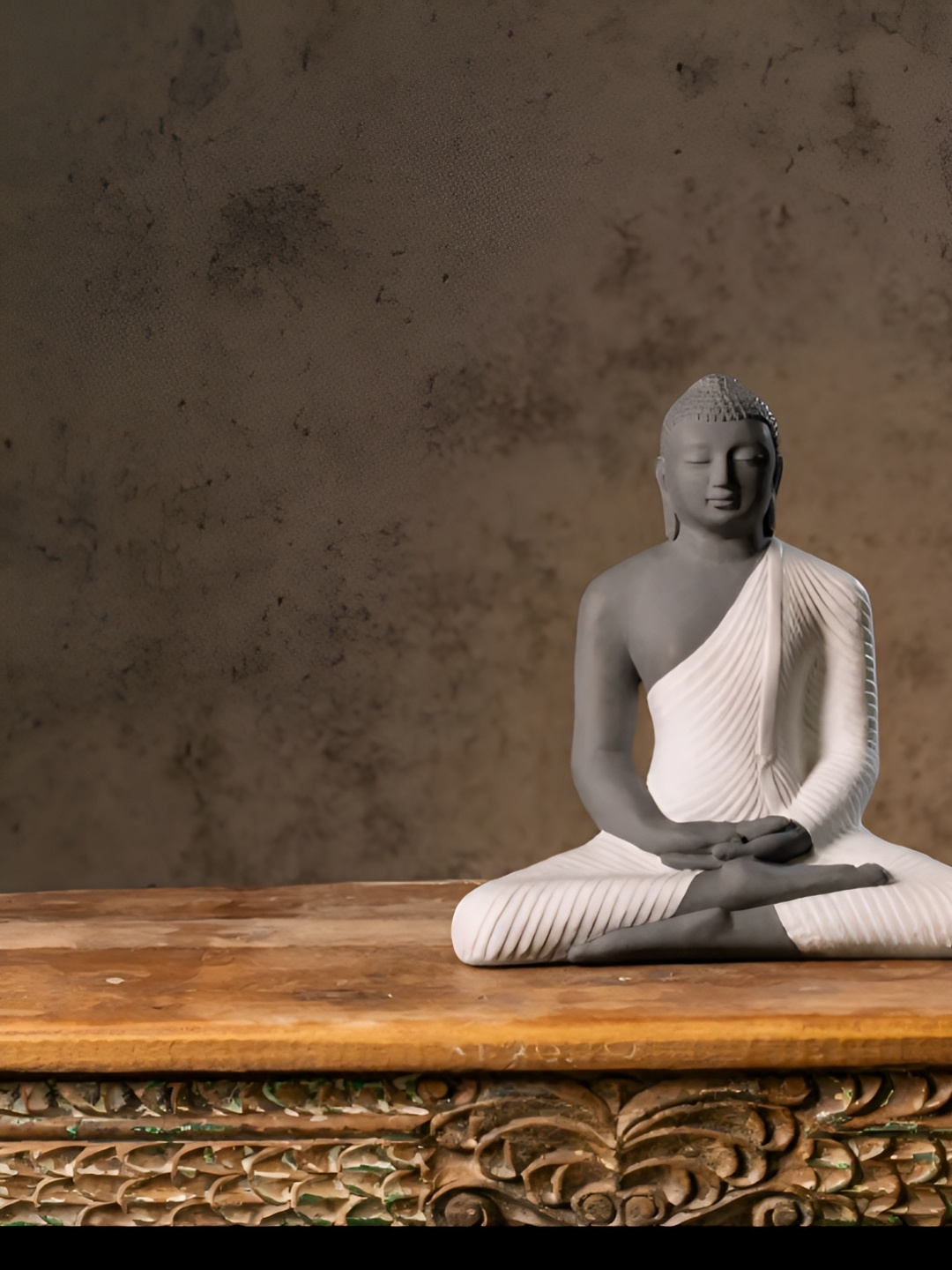 

Vrinban International White Buddha Figurine Showpiece