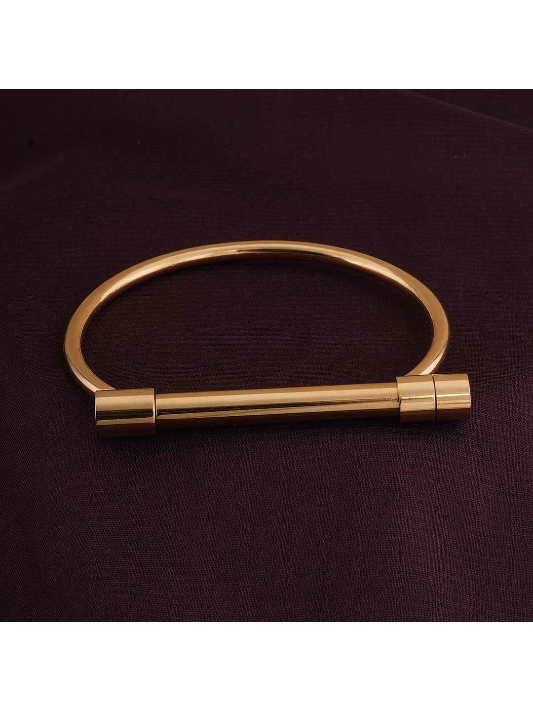 

PALMONAS Women Gold-Plated Kada Bracelet