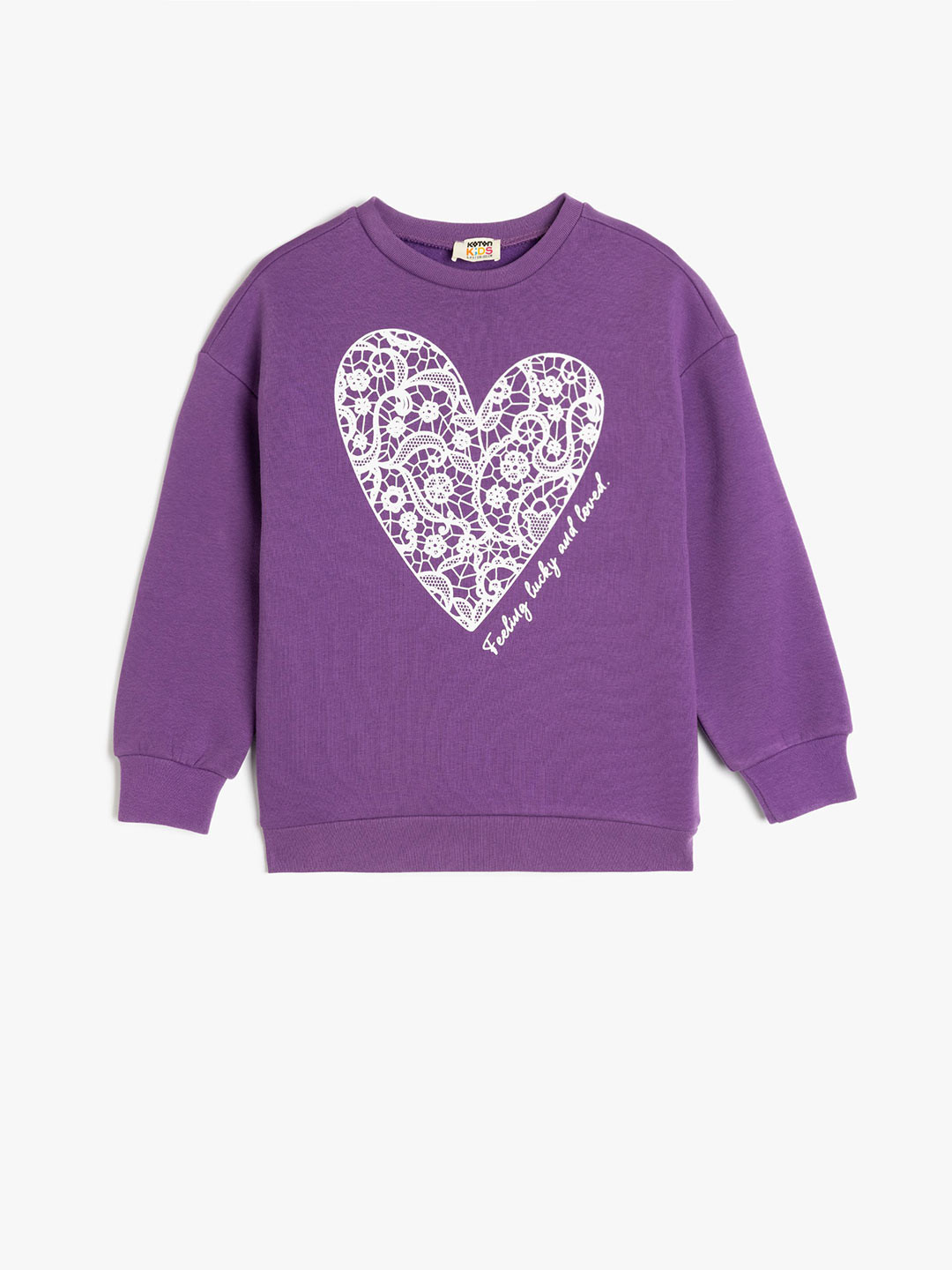

Koton Girls Printed Sweatshirt, Purple