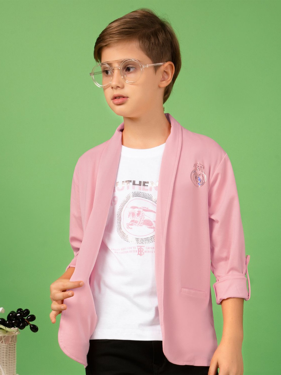 

MashUp Boys Classic Opaque Casual Shirt, Pink