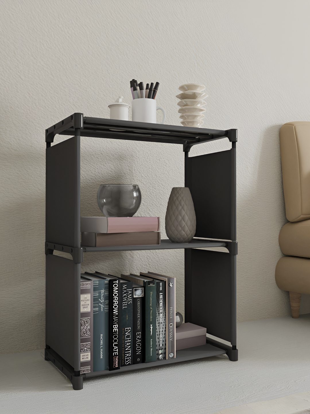 

Decent Hut 3 Shelves Mutipurpose Storage Organizer, Black